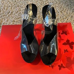 Clear strap Pleaser Heels